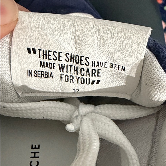 Voile Blanche Navy Suede Sneakers EU 37 / US 6.5 Italian Designer - Picture 10 of 10